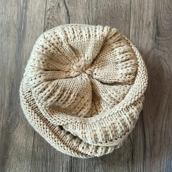 FURTALK  Winter Hat Tan Lined Cable Knit Chunky Slouchy Beanies Skull Warm Cap - Picture 5 of 5